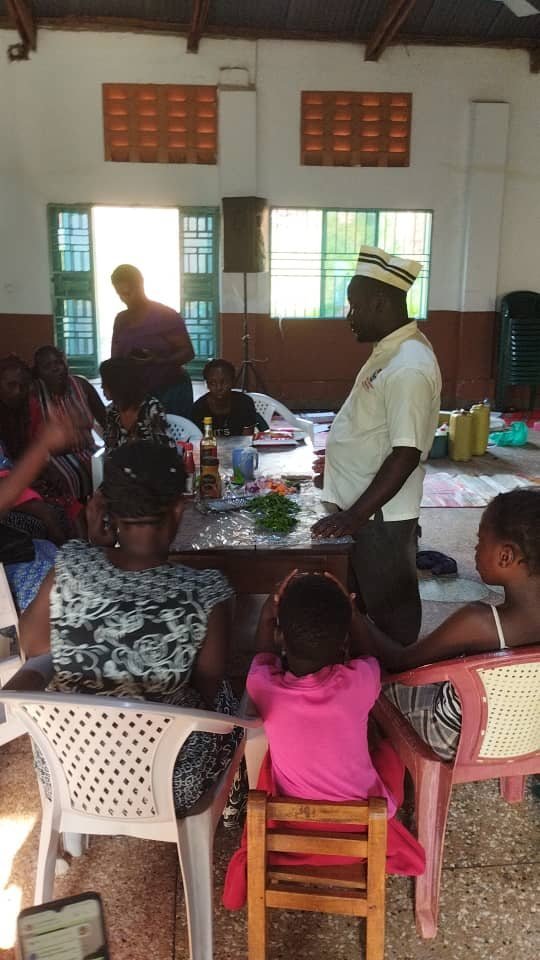 A cooking and catering skills training session