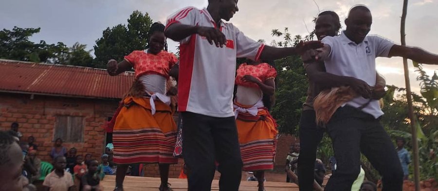 Children in our dance and mentorship troupe performing